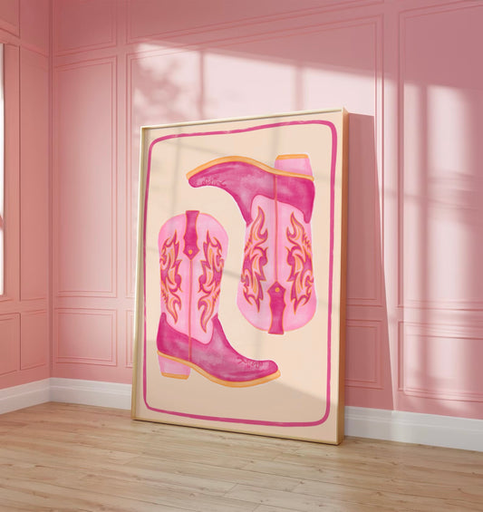 COWBOY BOOTS ART PRINT
