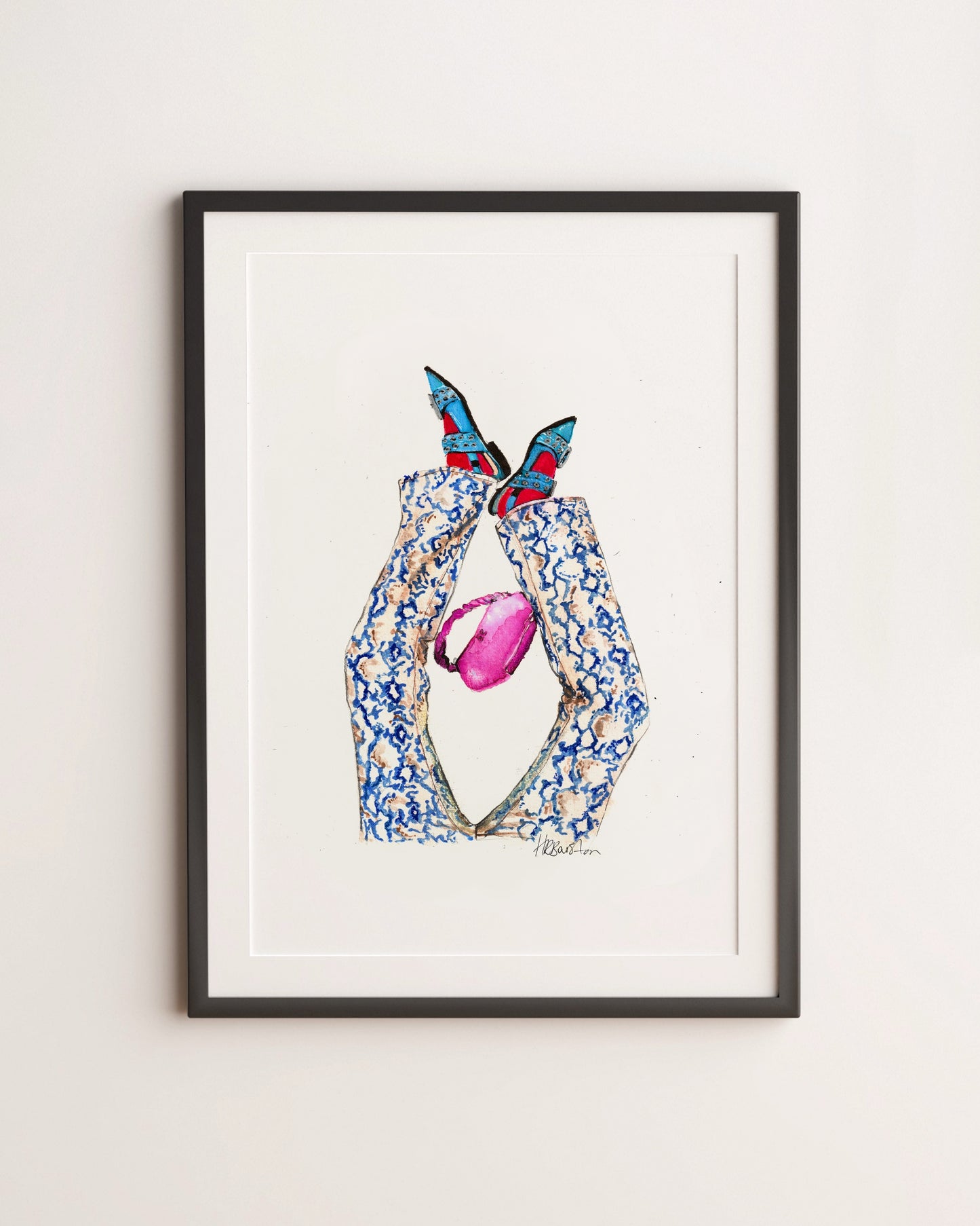 GANNI BUCKLE BALLERINAS PRINT