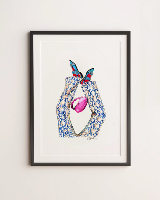 GANNI BUCKLE BALLERINAS PRINT