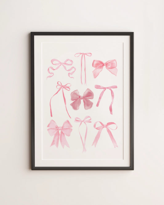 PINK BOW ART PRINT