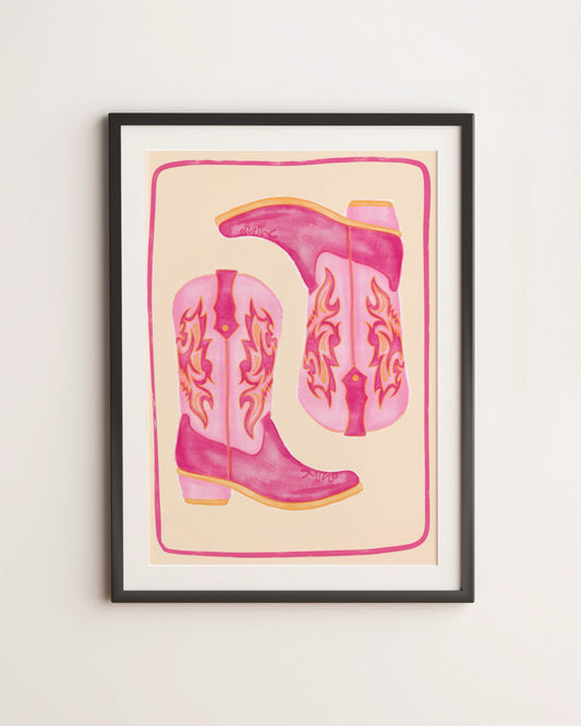COWBOY BOOTS ART PRINT