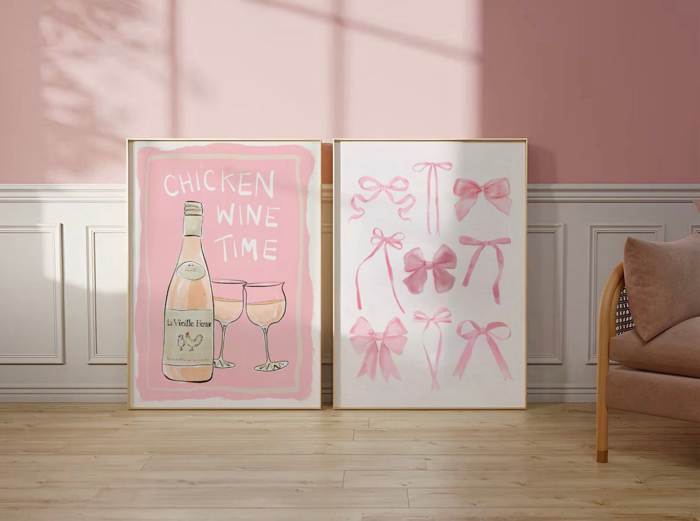 CHICKEN WINE ART PRINT