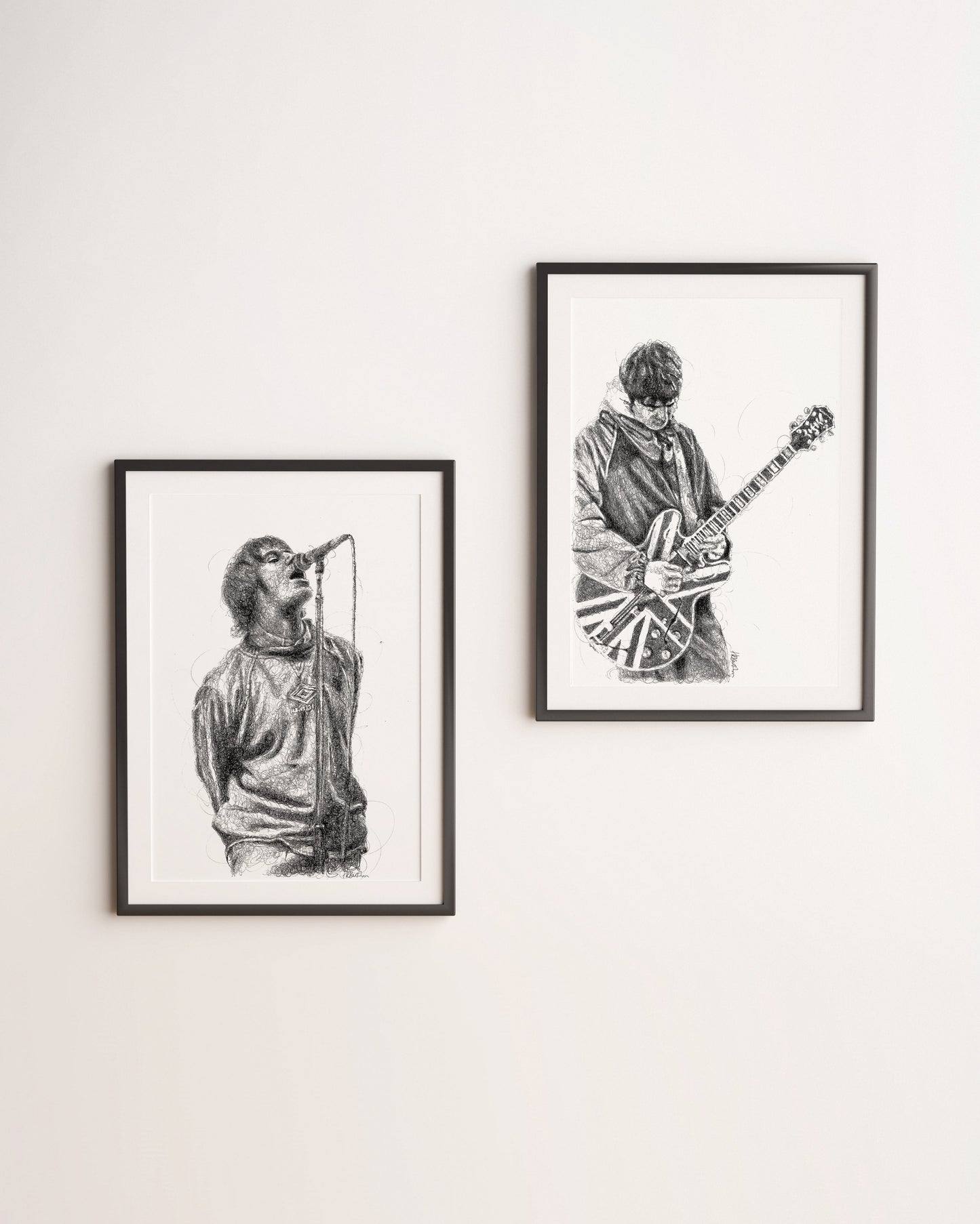 LIAM AND NOEL GALLAGHER PRINT SET